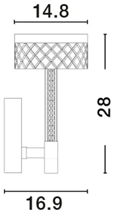 Aplica de perete LED design modern Bion