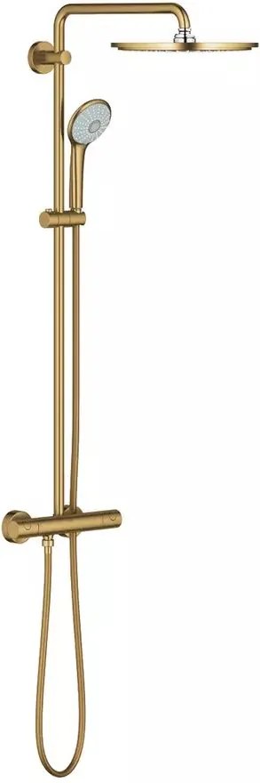 Coloana de dus cu baterie termostatata auriu periat Grohe Euphoria 310 Cool Sunrise