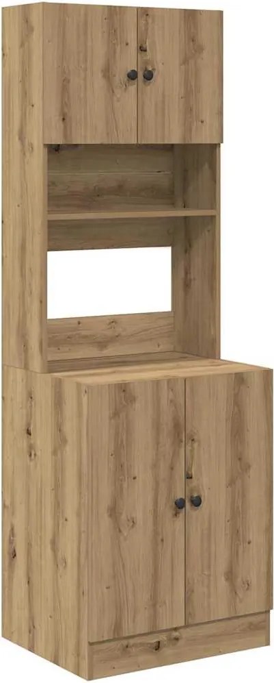 vidaXL Bufet de bucătărie 2 pcs Stejar Artizanal 60 x 50 x 180 cm