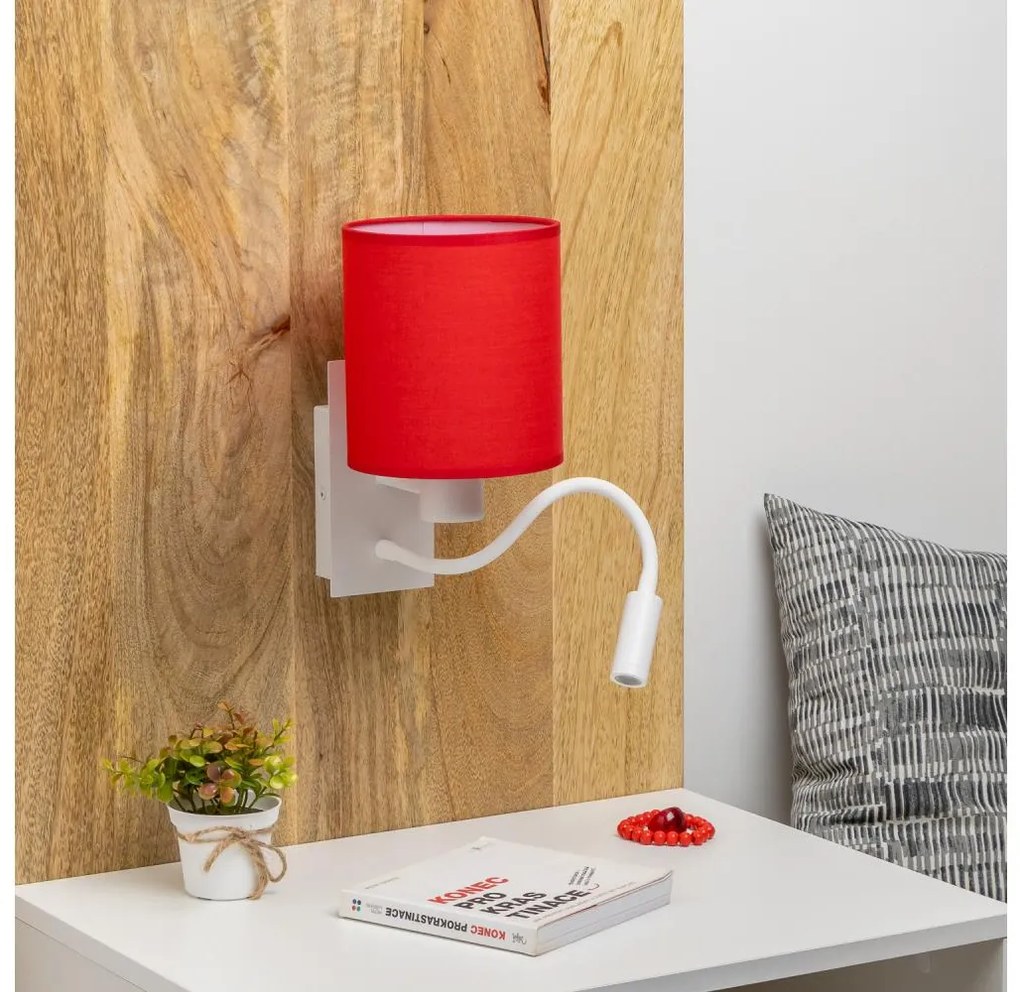 Lampă LED de perete Brilagi NUBILA 1xE27/25W/230V + LED/3W alb/roșu