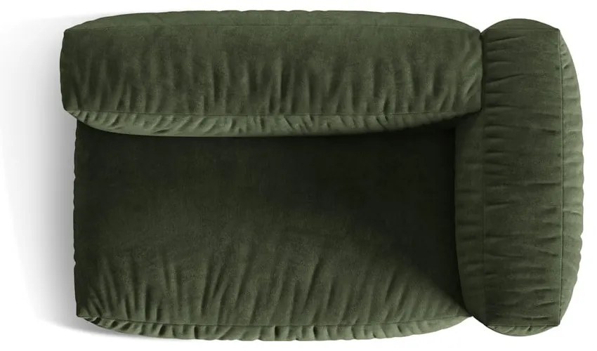 Modul pentru canapea modulară verde cu tapițerie din catifea (cu colț pe partea dreaptă) Martina – Micadoni