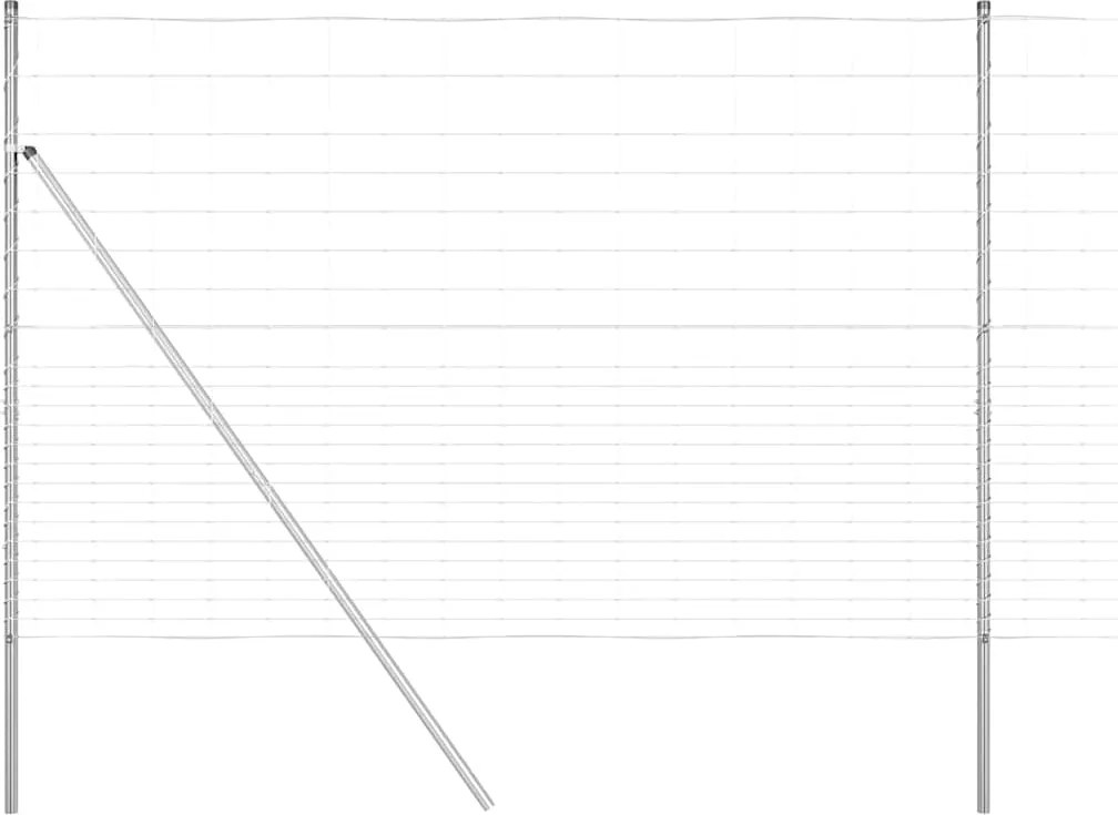 vidaXL Stâlp de gard. Galvanizat 25 x 1,6 m Oțel