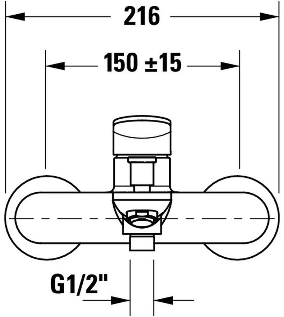 Duravit Wave baterie cada-dus perete WA5230000004