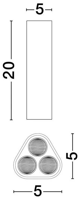 Plafoniera LED tip spot ETHO alb/negru/20cm