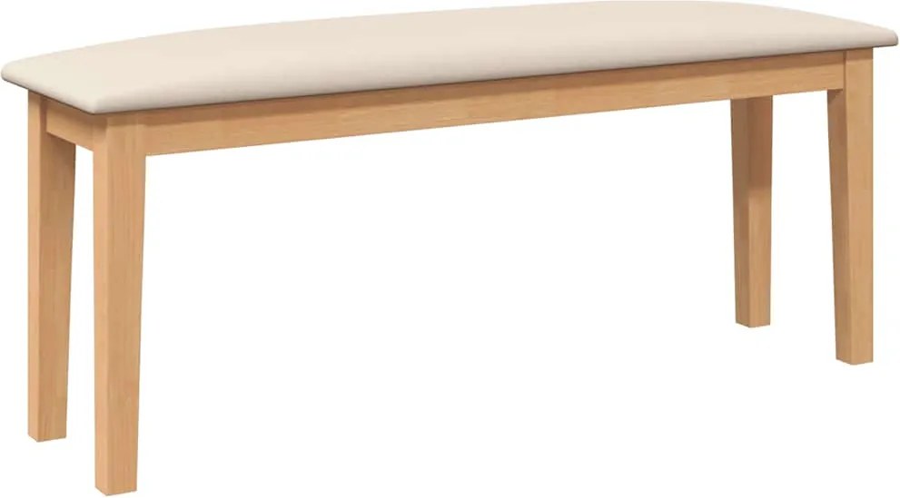 vidaXL Bancă 110 cm din lemn masiv cauciuc