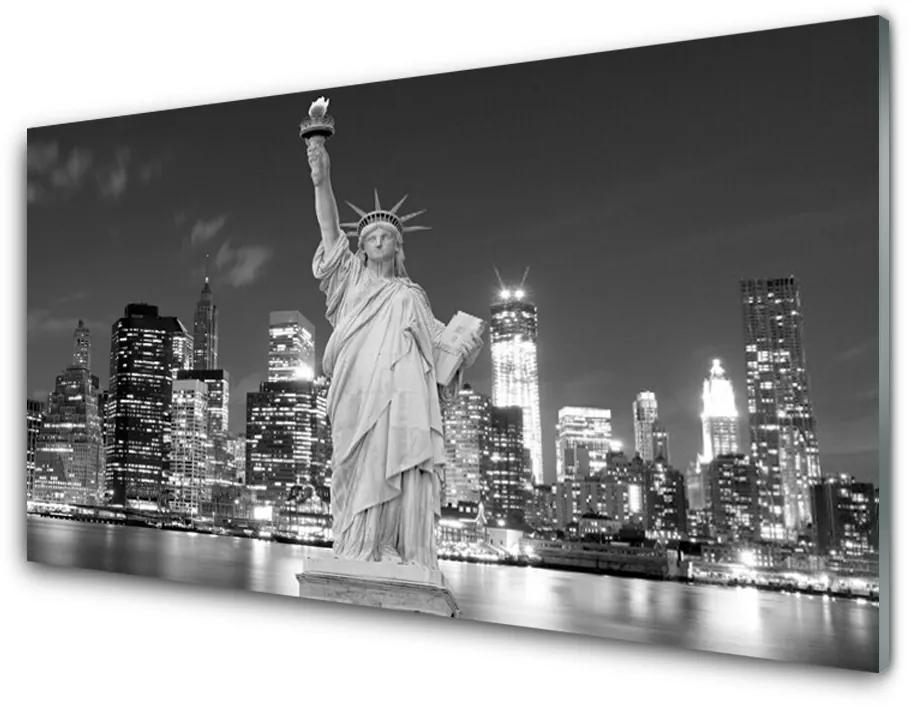 Tablouri acrilice Statuia Libertății din New York Case Gray