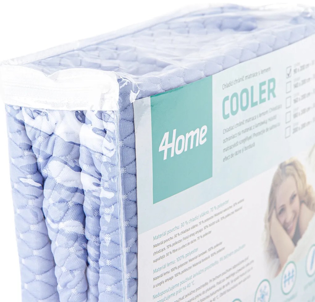 Protecție saltea 4Home Cooler cu efect de răcire, cu bordură, 200 x 200 cm + 30 cm, 200 x 200 cm