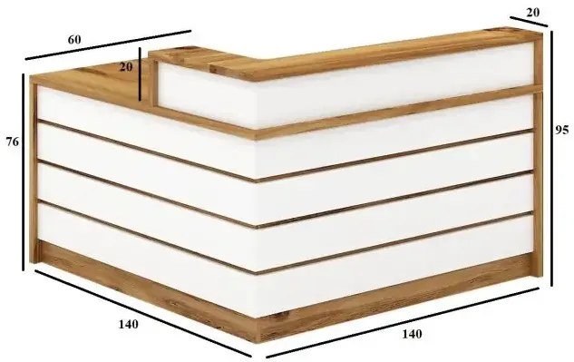 Mobilier Receptie RSN 07,colt stanga