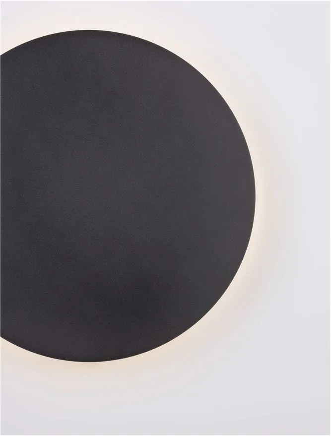 Aplica LED de perete design ambiental CYRCLE 30cm negru
