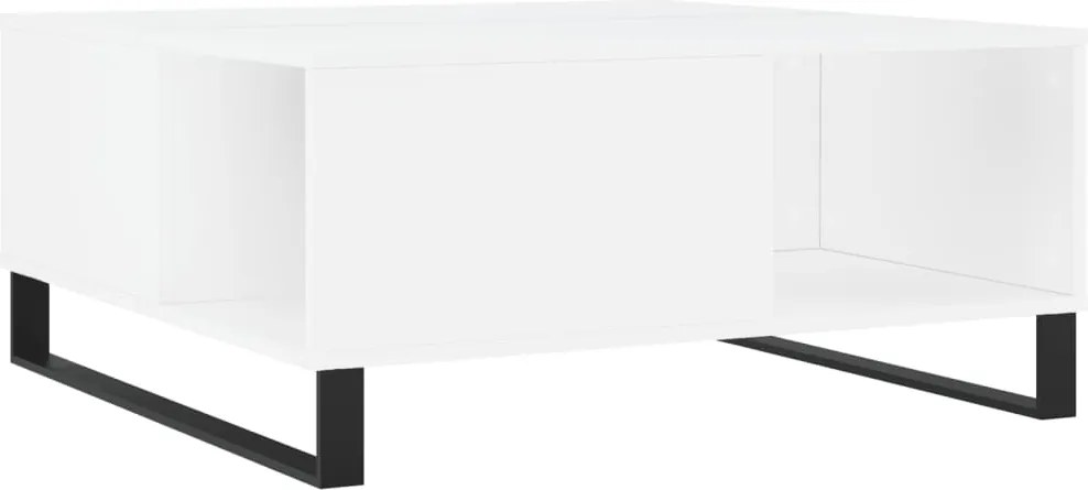 vidaXL Măsuță de cafea, alb, 80x80x36,5 cm, lemn prelucrat