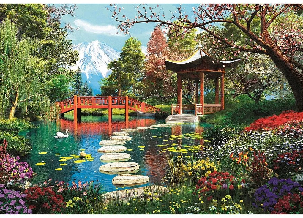 Orașe Gardens of Fuji Puzzle japonez de 1000 de piese Clementoni
