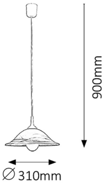 Rabalux 3955 - Lustra ALABASTRO 1xE27/60W/230V
