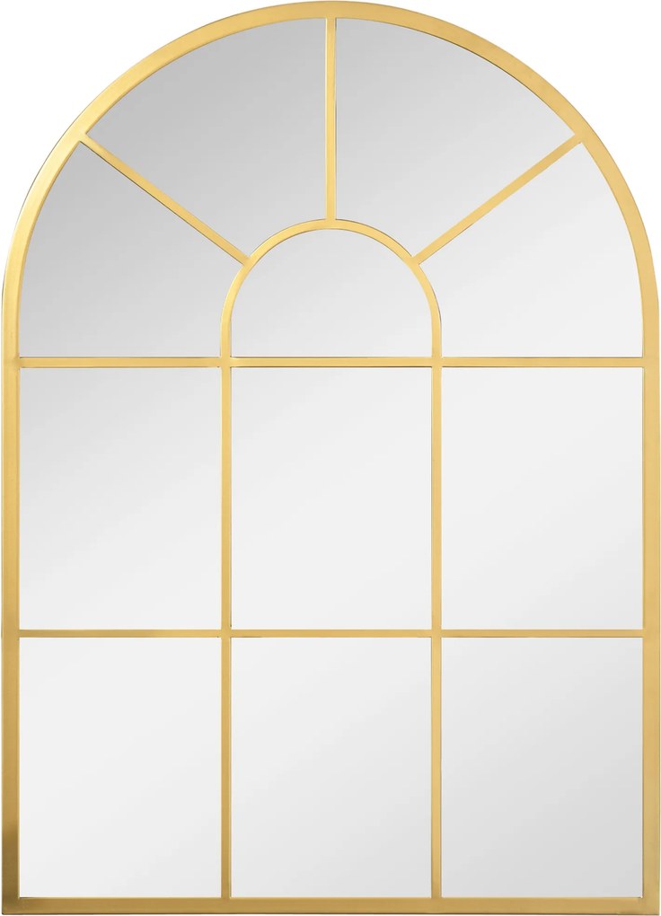 Homcom Oglinda Moderna de Perete – Arcuita 70×50 cm, Stil Fereastra Negru | Aosom Romania