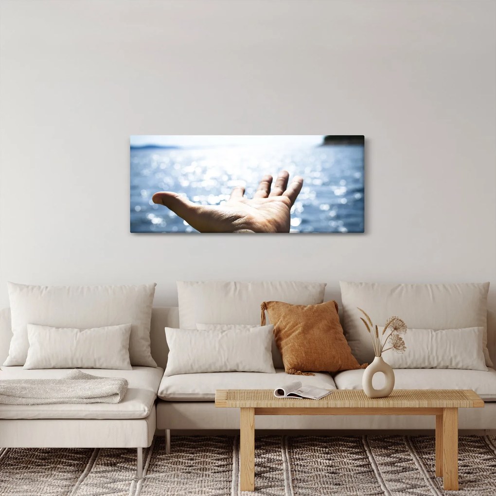 Tabloul cu palma deschisă (120x50 cm)