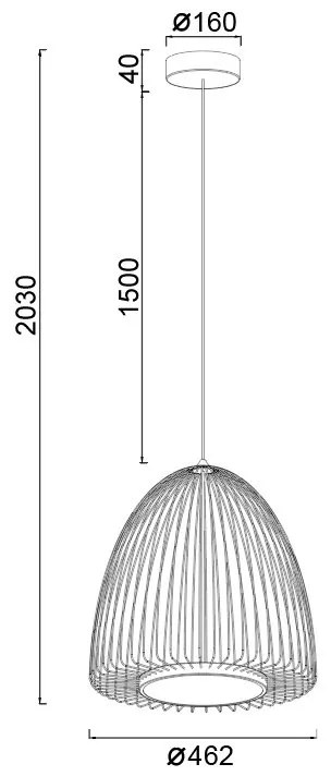 Lustra suspendata LED design modern SMART 46cm MA-9016
