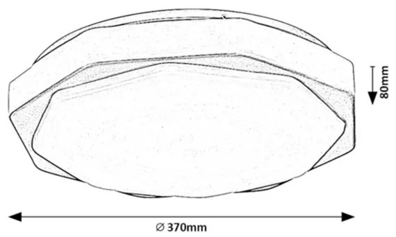 Rabalux 71046 - Plafonieră LED dimabilă DETTORA LED/18W/230V + telecomandă