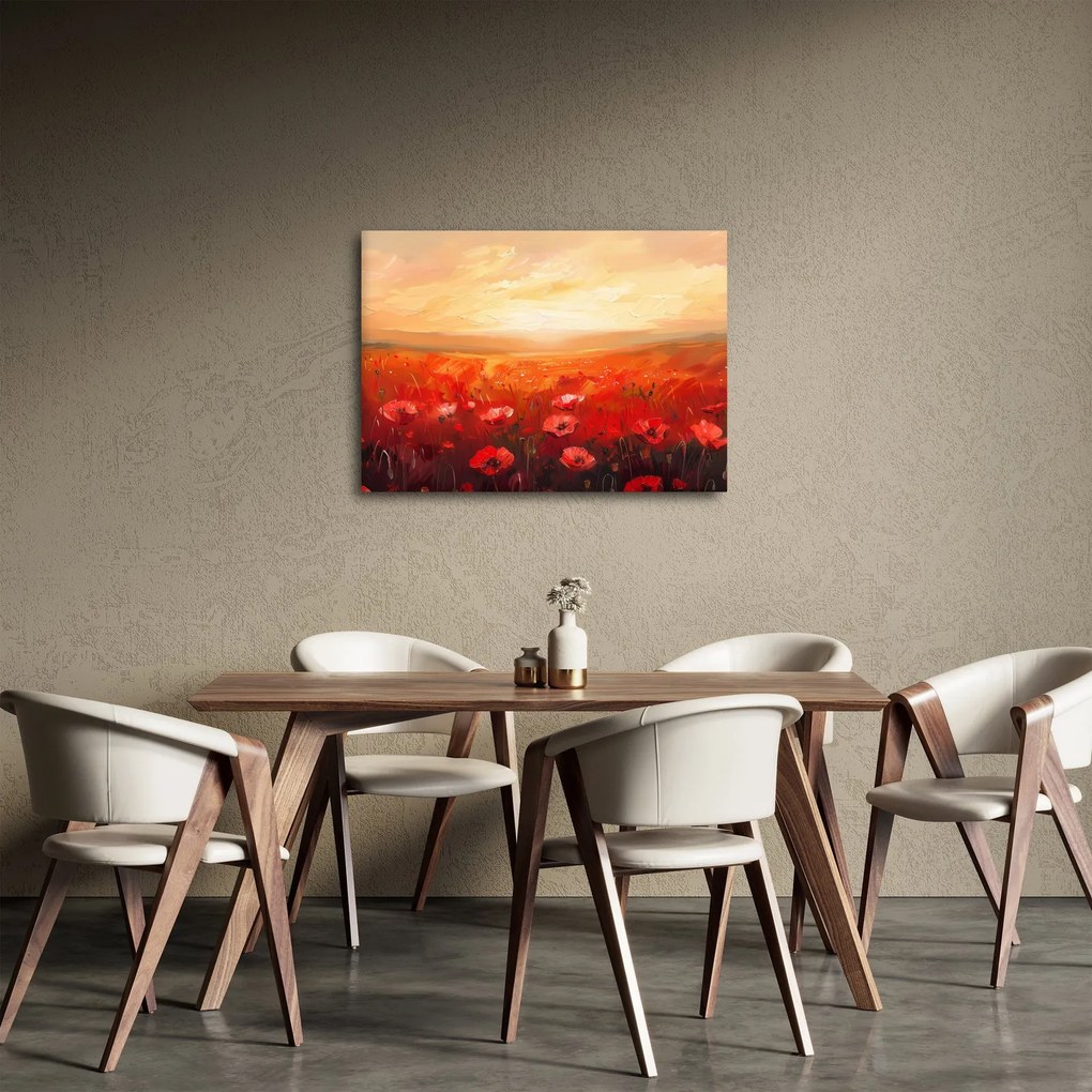 Tablou - Câmp de maci (70x50 cm)