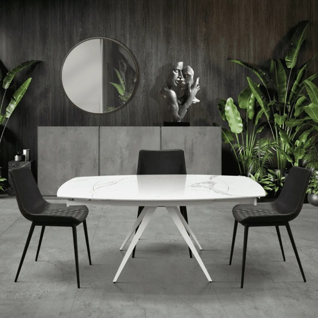 Scaun River, piele ecologica, structura metalica - STANDARD - NEGRU - GRI ANTRACIT - PIELE ECOLOGICA