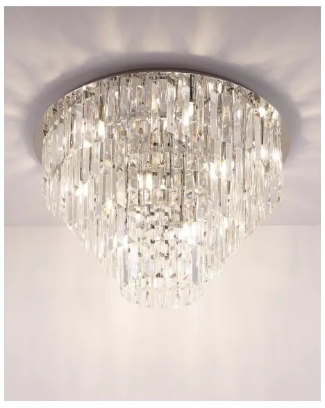 Plafonieră MAXLIGHT C0137 MONACO 15xG9/40W/230V d. 60 cm crom