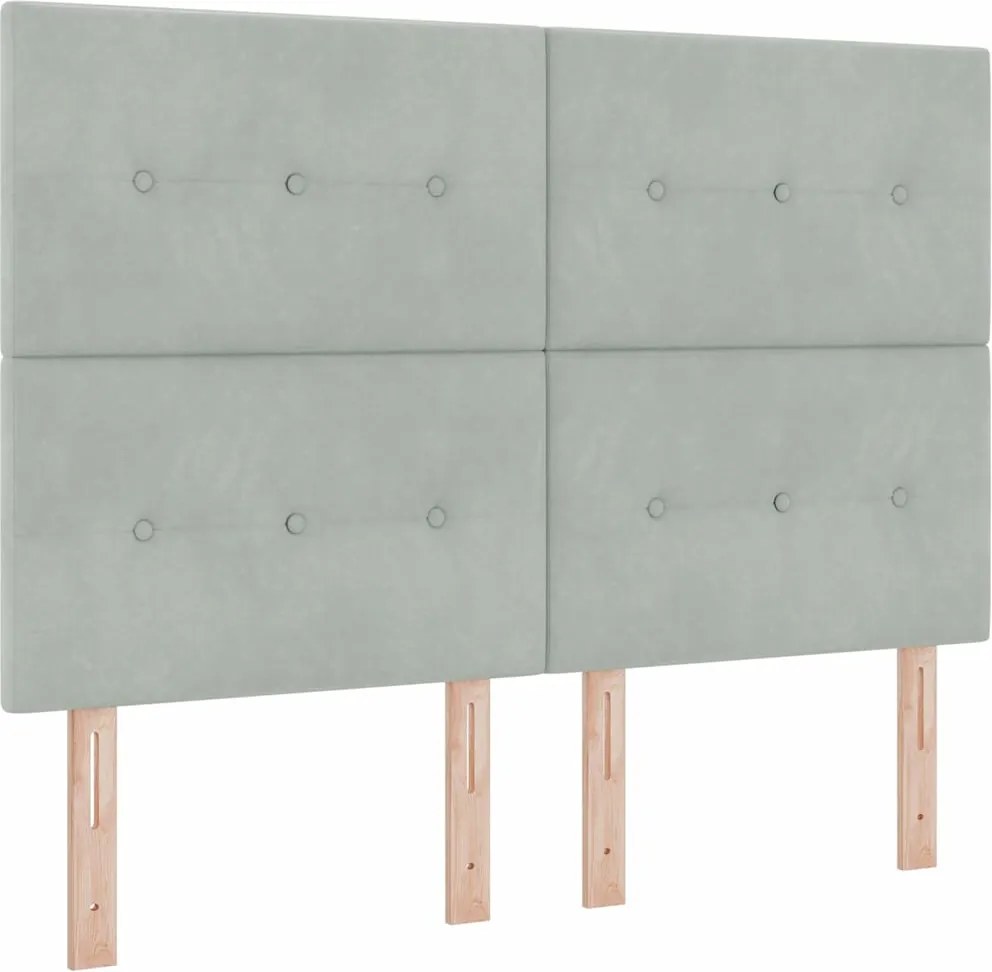 vidaXL Tăblie cap Gri deschis 160 cm Catifea