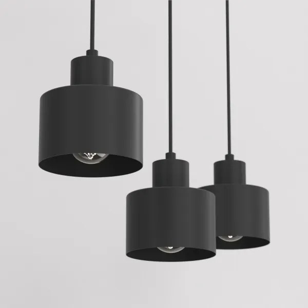Lustră pe cablu PARKLA, 3x E27/15W/230V, negru