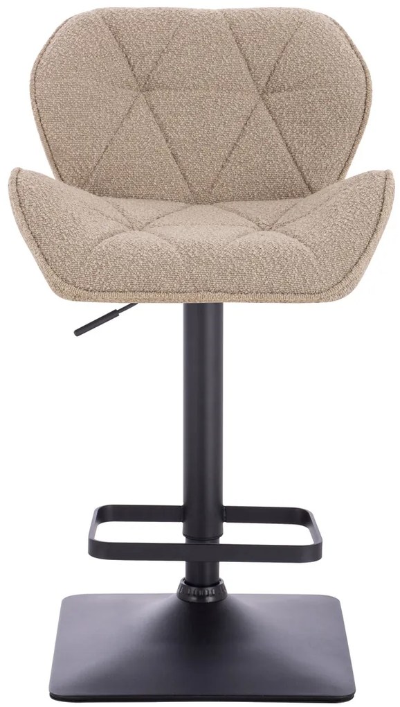 HR111KW Scaun Latte Boucle cu Bază Neagră