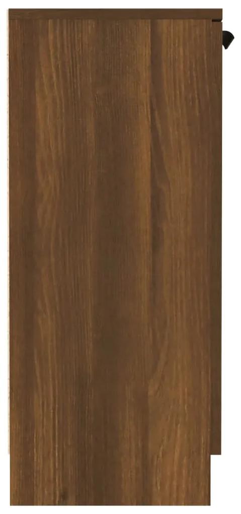 Servanta, stejar maro, 60x30x70 cm, lemn prelucrat 1, Stejar brun