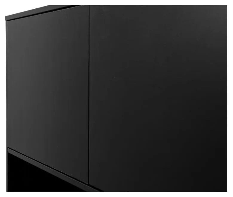 Dulap negru din lemn de pin 110x170 cm Finca – WOOOD