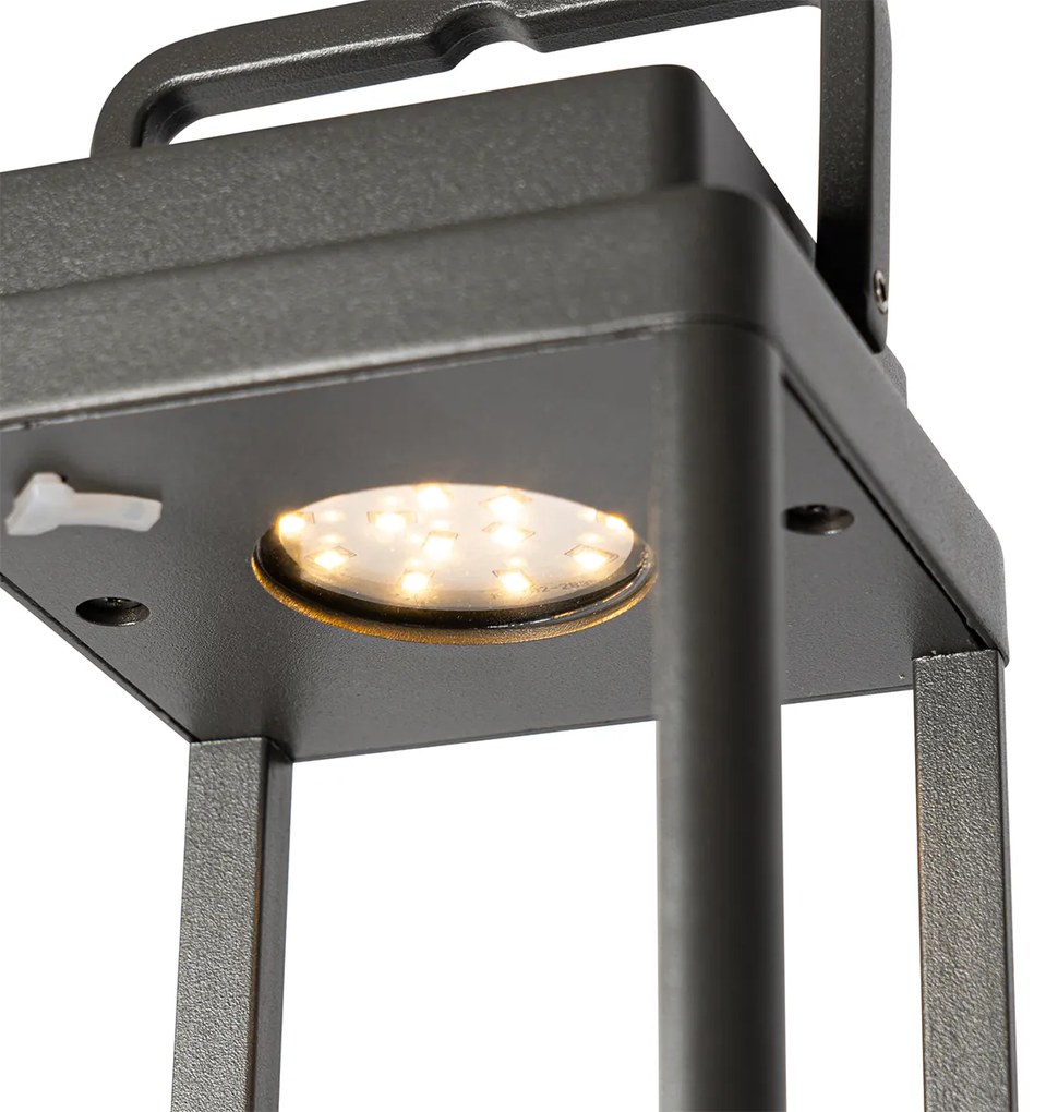 Lampă de masă de exterior gri închis cu LED reîncărcabil - Yara