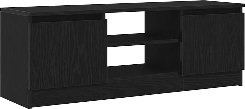 vidaXL Dulap TV Stejar Negru 102x30x36 cm Lemn prelucrat