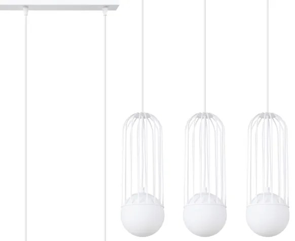 Lustră pe cablu Sollux SL.1333 BRINA 3xG9/8W/230V alb