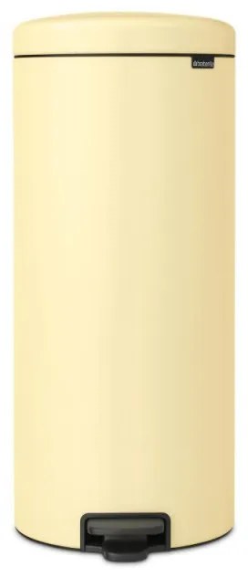 Cos de gunoi cu pedala Brabantia NewIcon 1008852, 30 L, Inchidere usoara, Baza antiderapantă, Galben