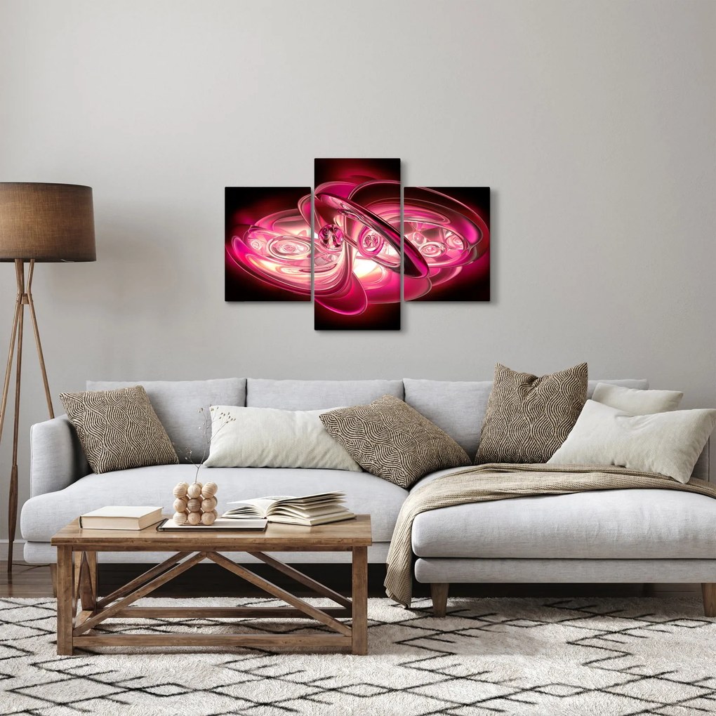 Tabloul cu fractali roz (90x60 cm)