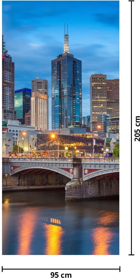 Fototapet pentru ușă - Orașul Melbourne (95x205cm)