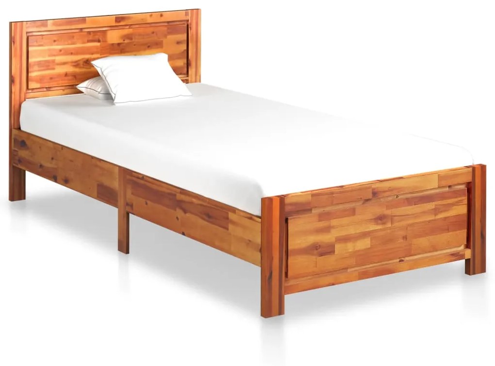 288316 vidaXL Cadru de pat, 100 x 200 cm, lemn masiv de acacia