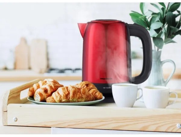 Heinner HEK-2200RDSS - Fierbător electric 1,7 l, 2200 W/230 V, roșu/negru