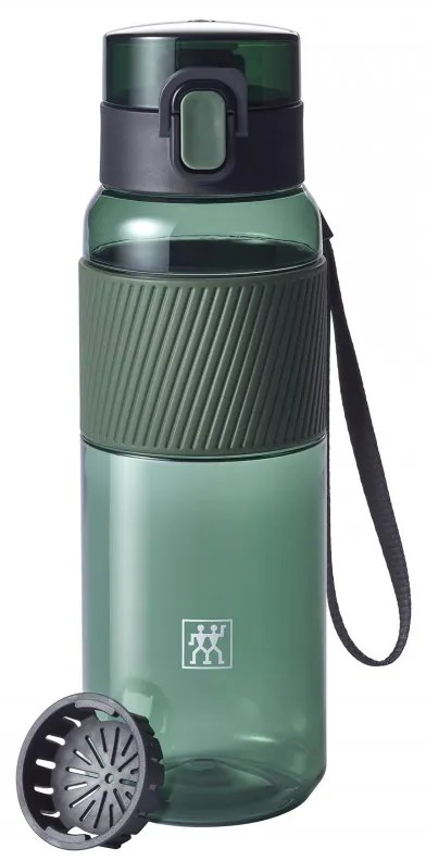 Sticla pentru apa Zwilling 1024178, 680 ml, Tritan, Rezistenta la impact si varsare, Filtru fructe, Fara BPA, Verde