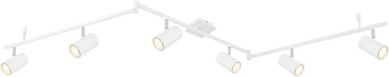 Lustra cu 6 spoturi directionabile design modern ROBBY alb
