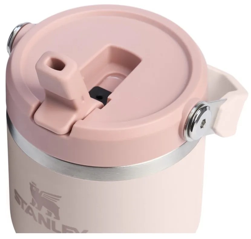 Termos roz deschis din oțel inoxidabil 600 ml IceFlow™ Flip Straw 2.0 Tumbler Rose Quartz – Stanley