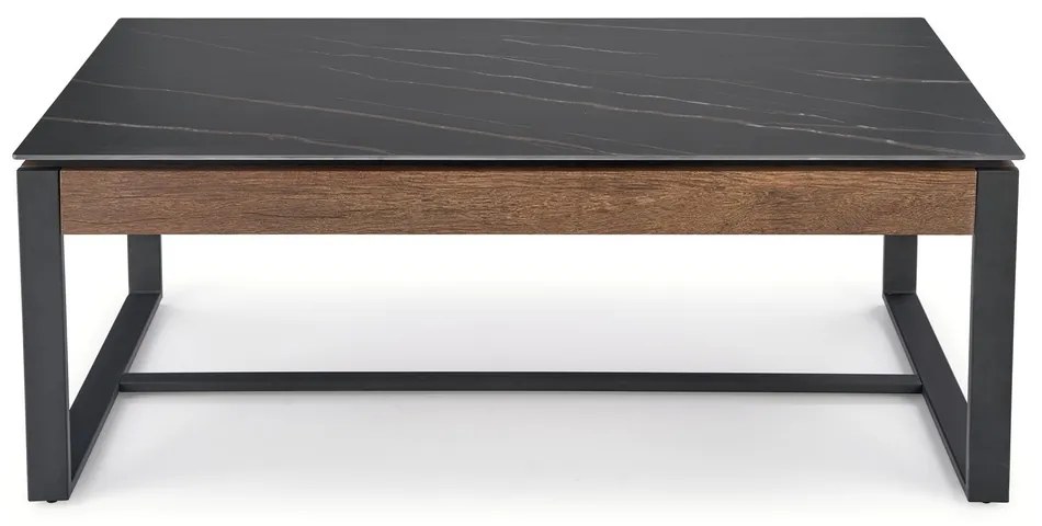 Masa de cafea Romana, neagra/nuc