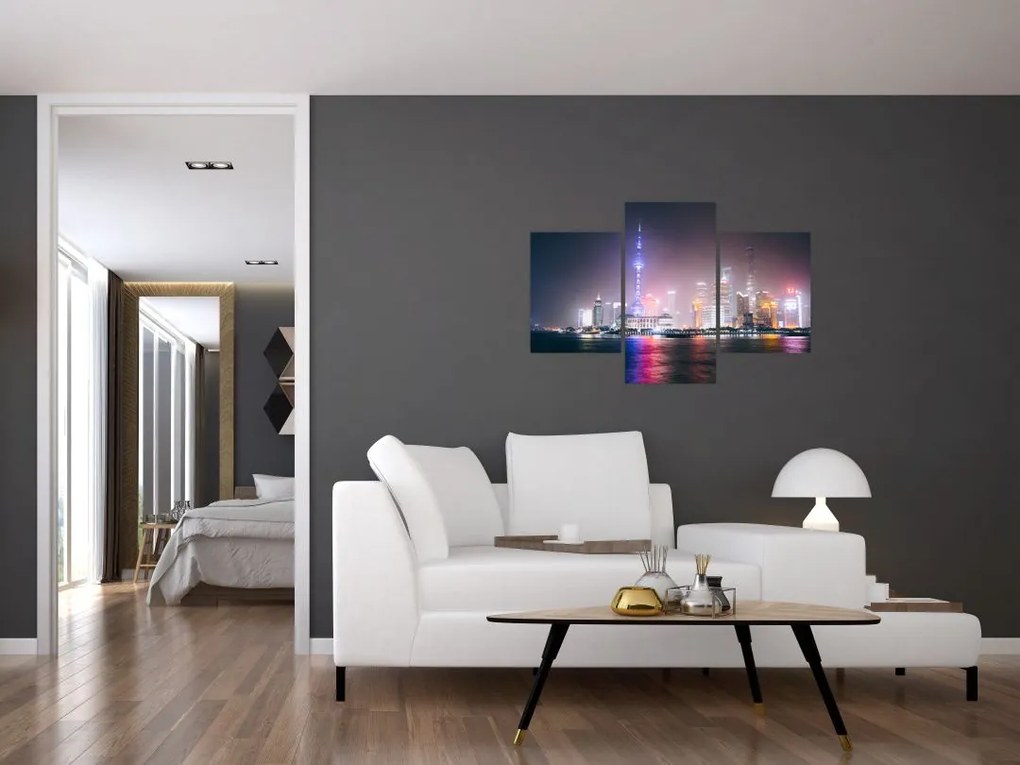 Tabloul Shangai nocturn (90x60 cm)