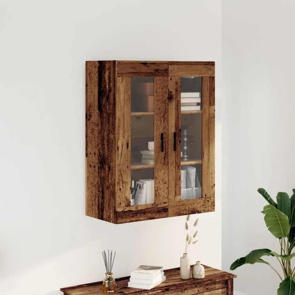 vidaXL Dulap montat pe perete lemn vechi 69,5x34x90 cm