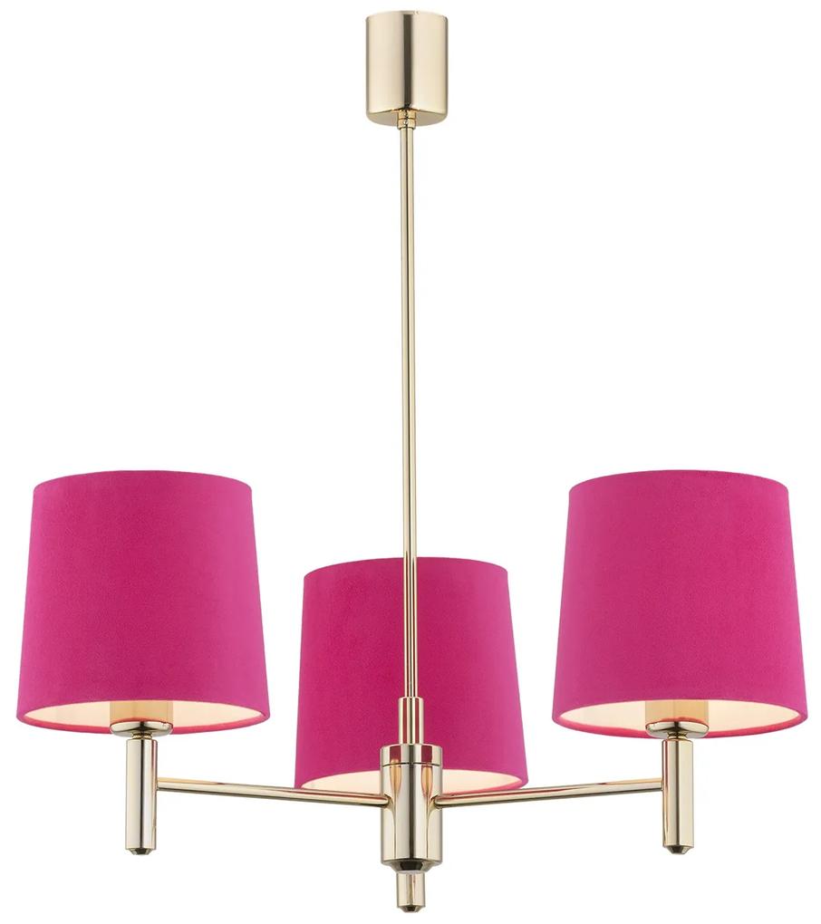 Candelabru modern design elegant PONTE 3L roz