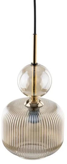 Pendul SOPHIA pe cablu 1xE14/10W/230V negru/bej fumuriu