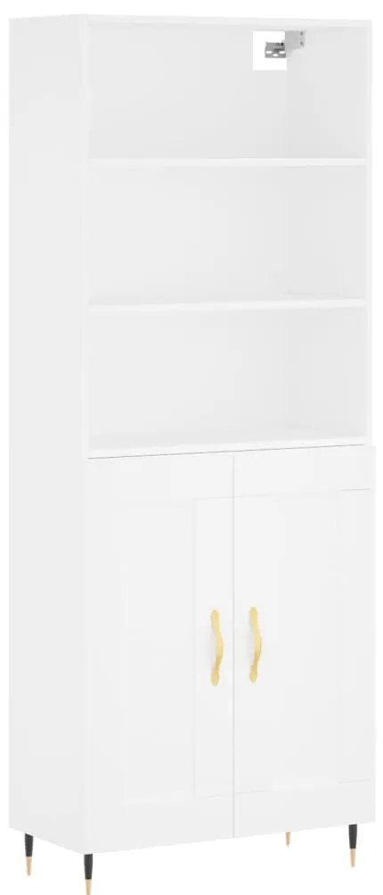 vidaXL Dulap înalt, alb, 69,5x34x180 cm, lemn compozit