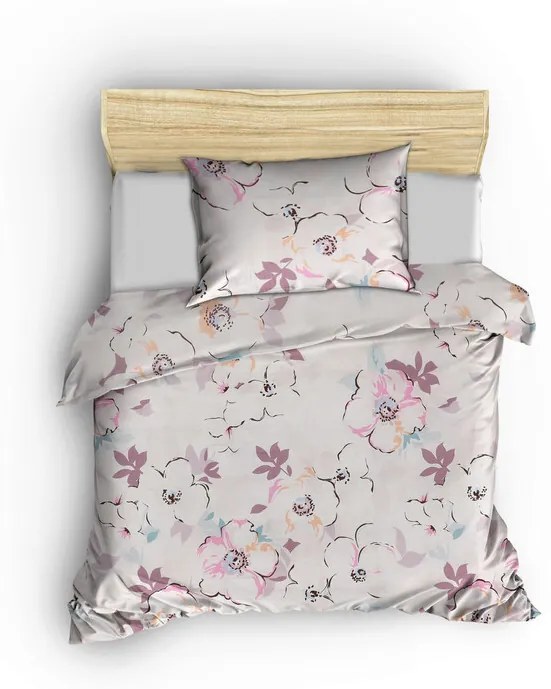 Lenjerie de pat pentru o persoana (FR), L'essentiel Maison, Ela, Alb / Roz / Mov / Turcoaz / Portocaliu