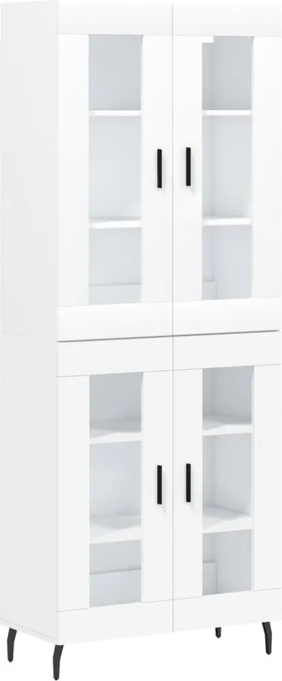 vidaXL Dulap înalt, alb, 69,5x34x180 cm, lemn compozit