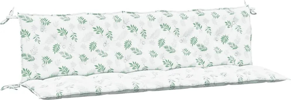 vidaXL Perne bancă de grădină, 2 buc., model frunze, țesătură oxford