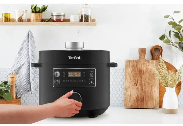 Oală electrică multifuncțională Tefal TURBO CUISINE 4,8 l 1090W/230V negru