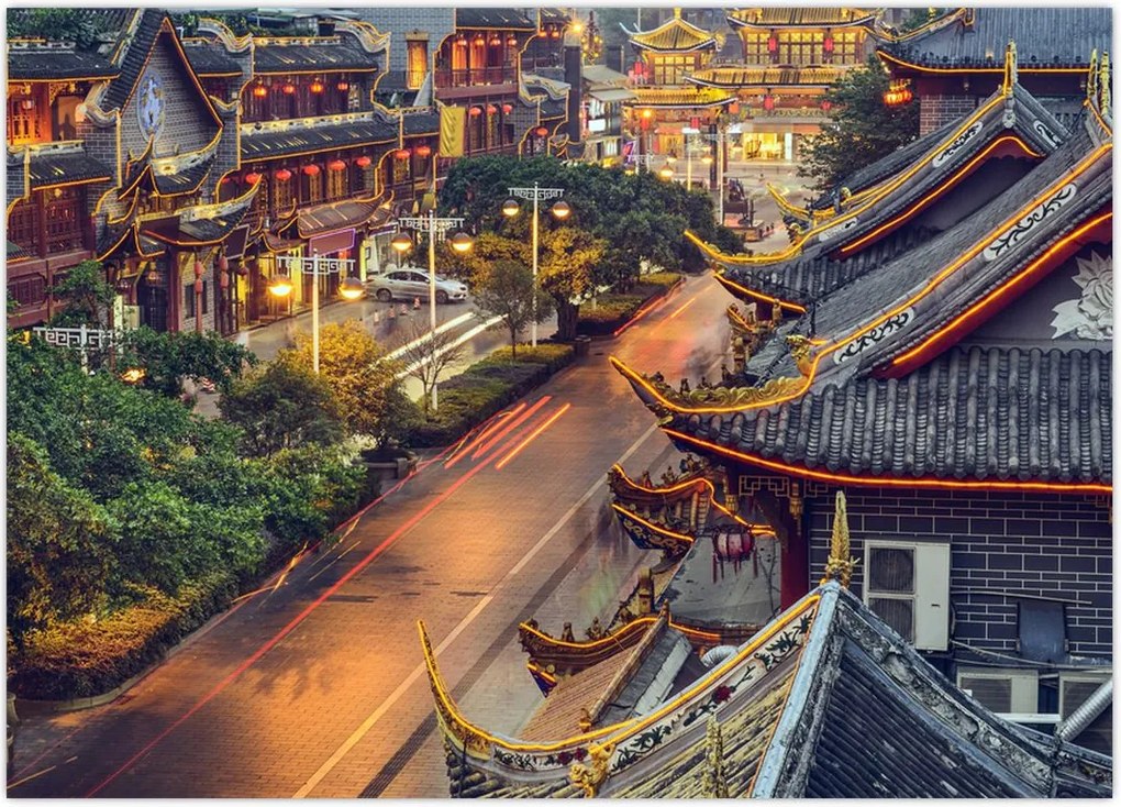 Tablou - Qintai Road, Chengdu, China (70x50 cm)